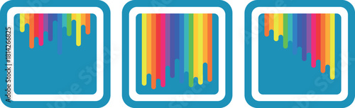 Colored buttons, system web buttons with colored stripes