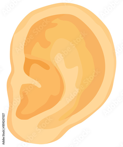 耳のイラスト ボディーパーツ ベクター素材