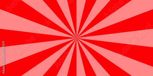 Spiral starburst and striped pattern abstract geometric retro sunrays line wavy texture. Vector red sun rays sunburst texture background. used for the web, banner and cartoon etc. top view.