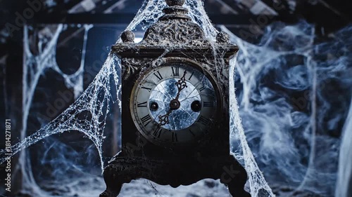 Cobwebbed clock