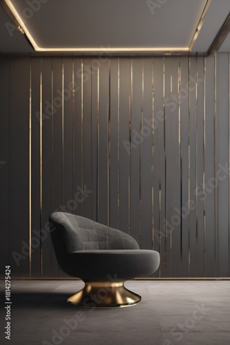Modern Luxury Armchair in Minimalist Interior