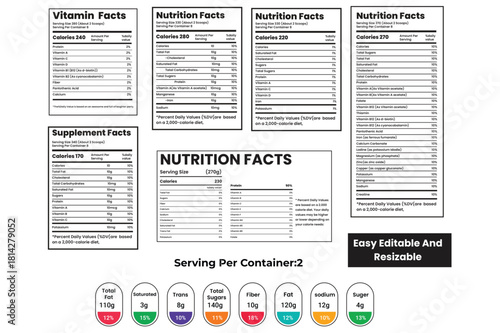 supplement facts template and vitamin facts template nutrition facts template