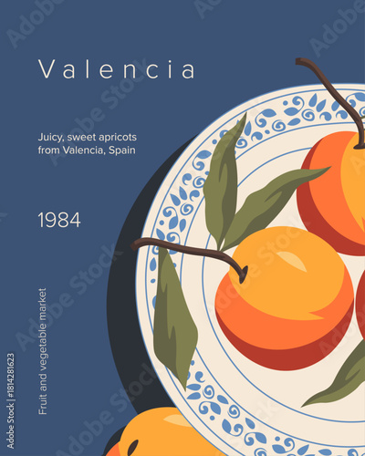 Valencia apricots, poster, banner