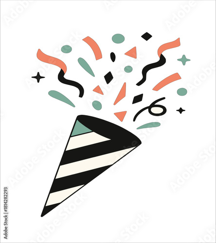 Abstract geometric illustration with red and pink hues