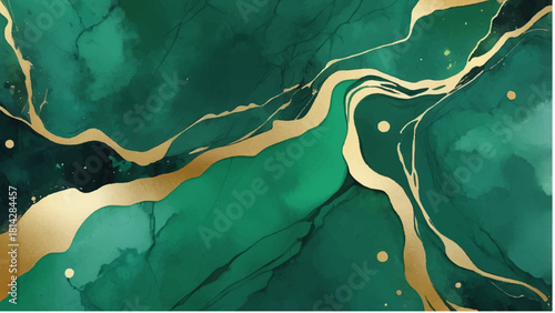 Abstract grunge background of a world map illustration featuring the continents of Europe and Asia with green paint texture