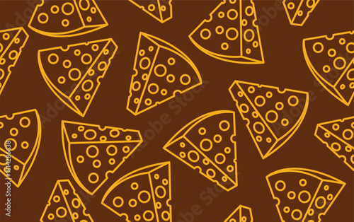 yellow cheddar cheese seamless pattern texture vector illustration cartoon background wallpaper textile fabric