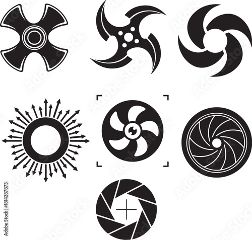Assorted Circular Shapes in Vector Format Perfect for Graphic Projects