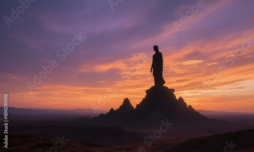 Silhouette of Monument Valley at Sunset
