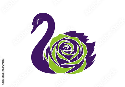 Swan Rose Design