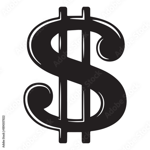 American Dollar Symbol Vector Set