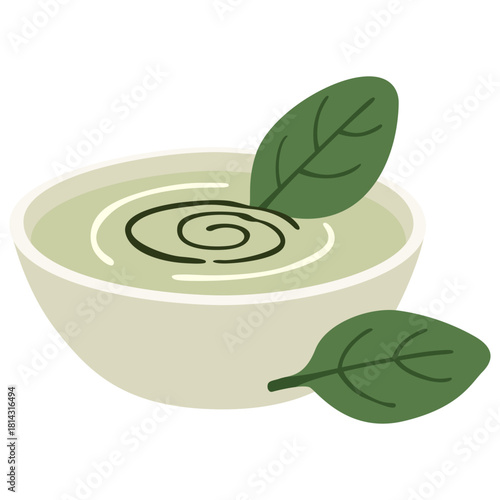 Sup Bayam Spinach Soup Illustration
