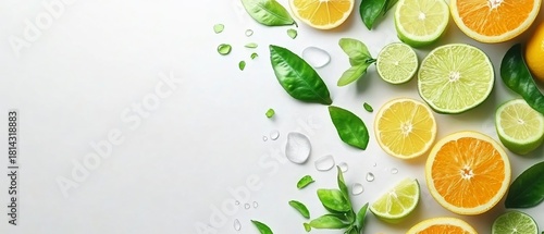 Vibrant Citrus Fruits with Lime and Orange