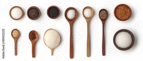 Assorted Sugar Varieties from a Top View