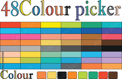 48-Color Spectrum Grid Poster
Balanced 6×8 Color Grid — Clean, Minimal & High-Resolution
Evenly Spaced Color Swatches for Designers & Creators
Professional 48-Color Reference for Art, UI, Branding
pek