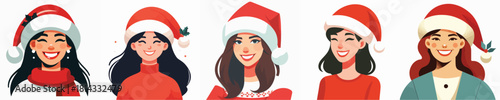 Beautiful and Cute Girl Christmas Hat