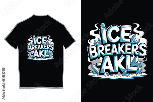 Ice Breakers AKL Cartoon Bubble Lettering Design