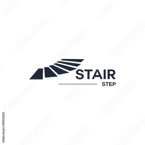 Stairs logo design concept success steps logo. Suitable for corporate business company. 