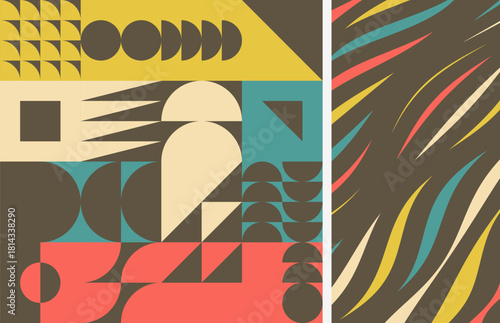 Abstract geometrical pattern. Mosaic. Vector illustration for brochure, annual report, magazine, poster, presentation, flyer or banner.