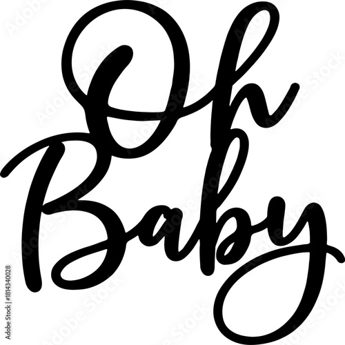 Oh Baby SVG, baby svg, Oh baby vector cake svg