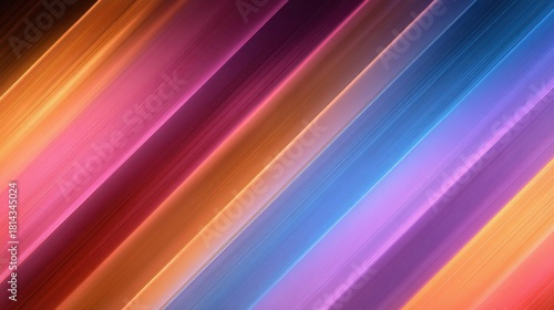 Color Spectrum Diagonal: A vibrant interplay of color gradients, creating an abstract display of light and movement. with lines that traverse the scene, adding depth to the visual narrative