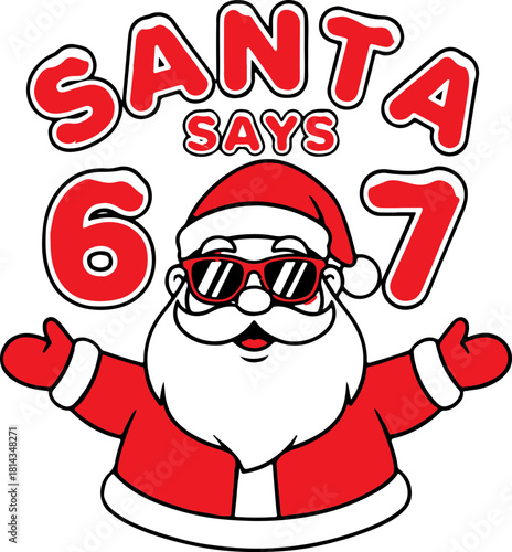 Six seven meme Christmas svg, Santa Six seven meme svg, santa svg