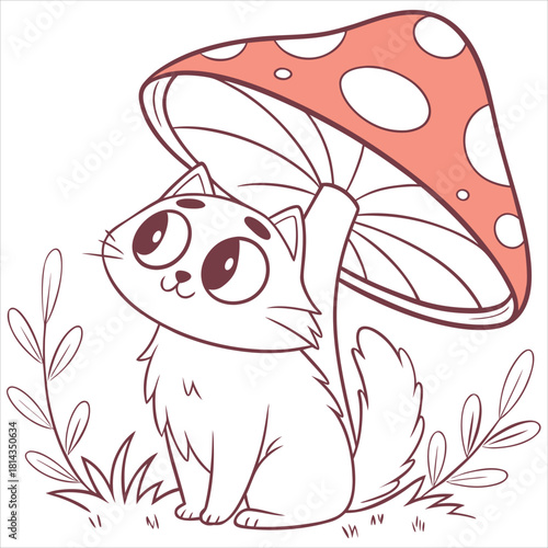 Cute vector illustration of funny cartoon animals including a cat, fox, and bunny rabbit with big smiles