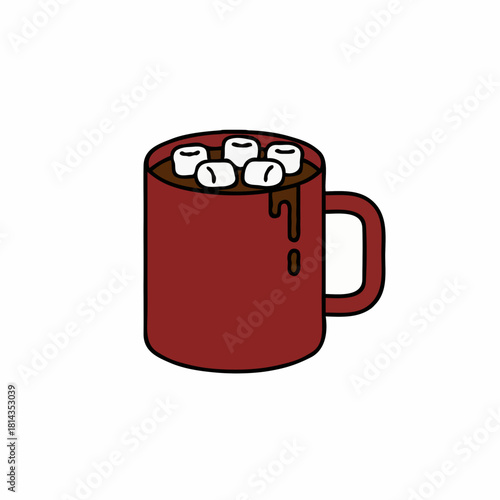 hot chocolate mug with marshmallows
