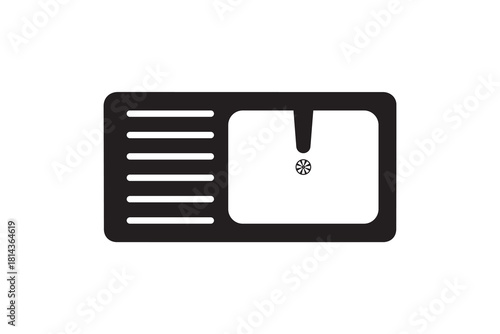 Kitchen Sink icon vector illustration black and white.