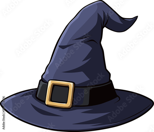 青い魔法使いの帽子のイラスト