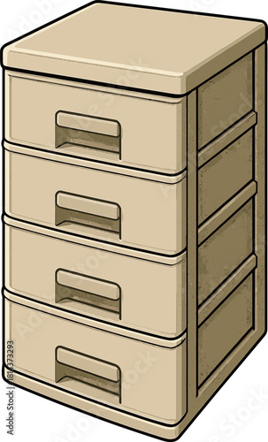 引き出しキャビネットのイラスト