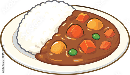 カレーライスのイラスト