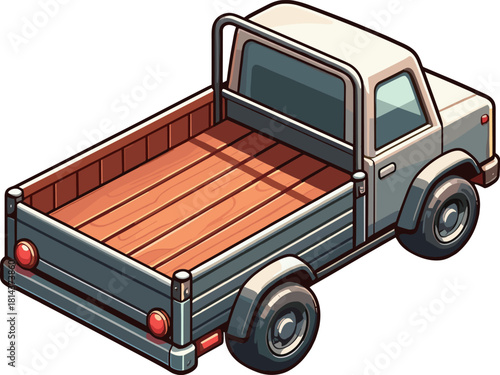 トラックの荷台のイラスト