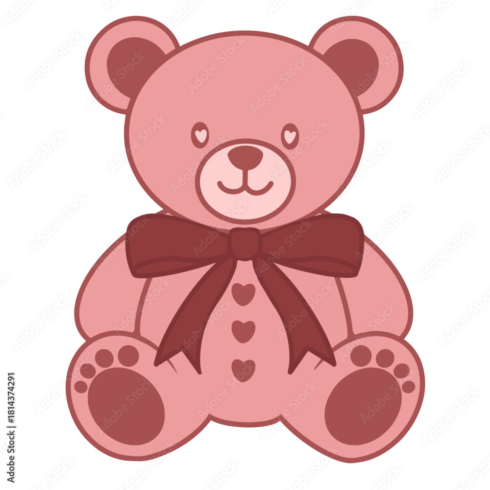 Fototapeta premium pink teddy bear with heart
