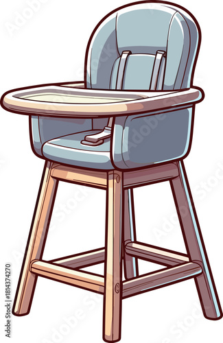 子供用の高いベビーチェア