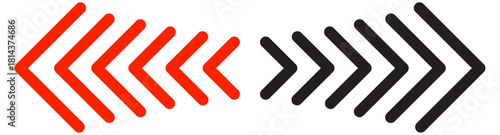 Abstract arrow speed icon.