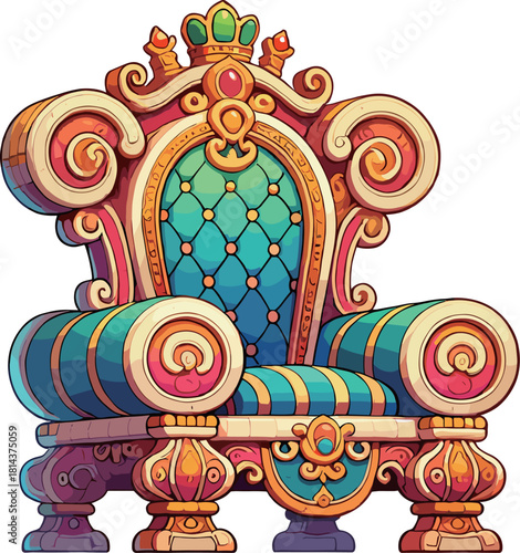 王様の椅子のイラスト