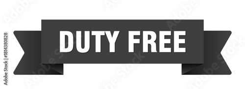 duty free ribbon isolated on transparent background. duty free ribbon