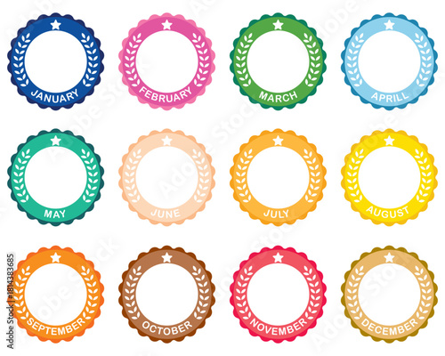 Employee of the month with a calendar, concept colorful. Vector 