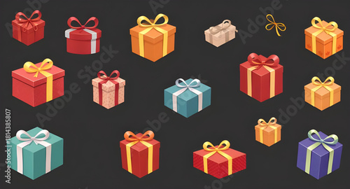 christmas gift flat lay background, top view gift box background, overhead holiday gift scene, flat lay present composition, wrapping desk gift background, top angle festive gifts, creative flat lay c