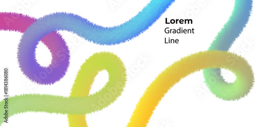 Abstract gradient line with vibrant colors and design element background vector templates