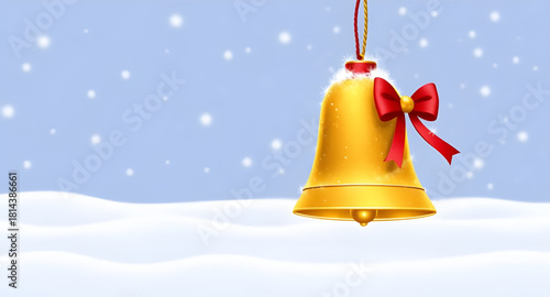 snowy christmas bells, winter bells background, snowflake bell backdrop, frozen bells decoration, cold winter bells scene, snowfall christmas bells, frosty holiday bells, white christmas bell backgrou