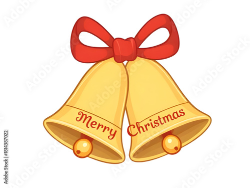 bells, christmas, golden, shiny, glitter, glow, ribbon, red, green, holly, holiday, festive, joyful, decoration, ornament, ringing, chime, winter, snow, sparkle, cheer, merry, season, charm, classic, 