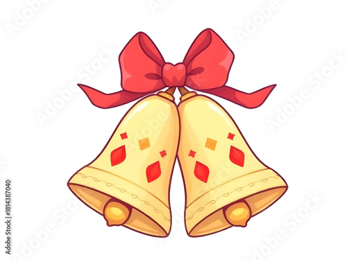 bells, christmas, jingle, festive, golden, shiny, sparkling, ringing, chime, ornament, decor, merry, classic, vintage, glitter, glow, winter, holiday, joy, music, tone, celebration, cheerful, tinkle, 