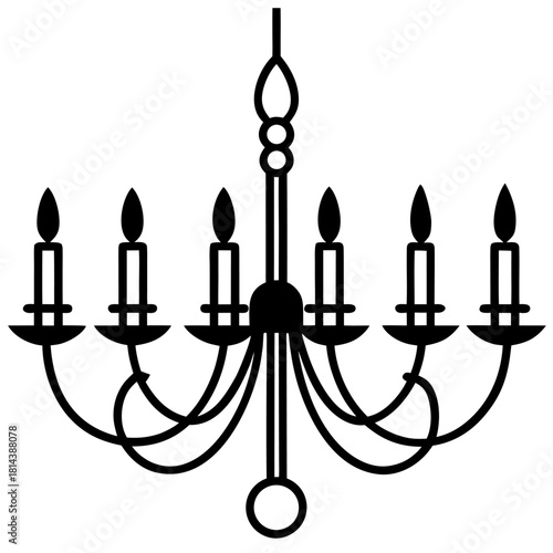 vector illustration of a candlestick