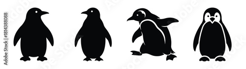 drunk penguin 2026 silhouette silhouette funny vector illustration
