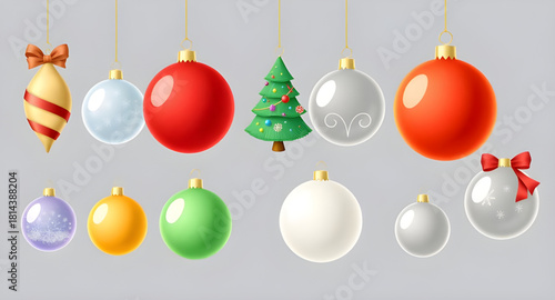 christmas, ball, ornament, bauble, shiny, glittery, glossy, sparkling, festive, winter, holiday, xmas, decor, seasonal, classic, bright, vibrant, smooth, reflective, crystal, icy, frosted, matte, meta