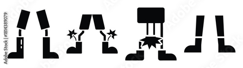 goofy firecracker legs 2026 silhouette funny vector illustration