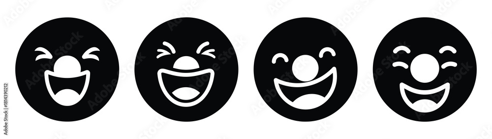 Fototapeta premium laughing donut 2026 silhouette silhouette funny vector illustration