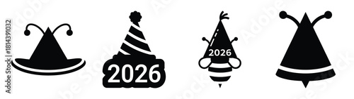 silly bee party hat silhouette funny vector illustration
