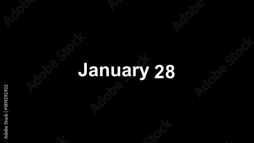 text animation type date of 